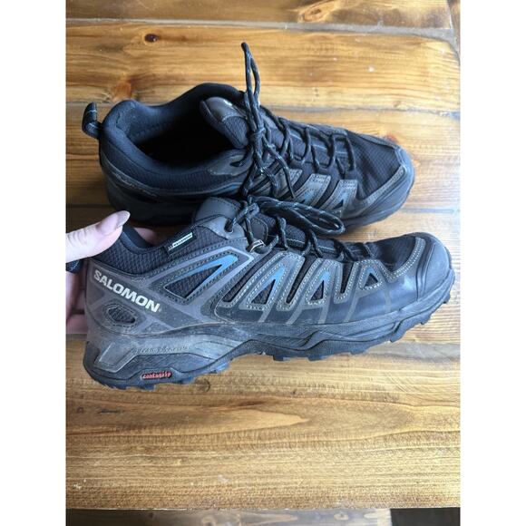 Salomon X Ultra Pioneer CSWP WATERPROOF Black Magnet Blue Men’s 8 - Picture 1 of 7